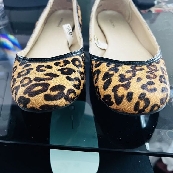 MERONA Cheetah Leopard Animal Faux Calf Hair Ballet Flats Casual Shoes Size 7 - Picture 3 of 11